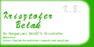 krisztofer belak business card